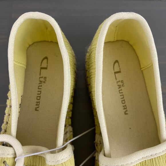CL by Laundry Espadrille Mary Jane Ballet Flats Women 7.5M 8.5M Yellow Beach NEW - Picture 6 of 9